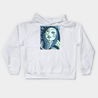 portrait cubism Kids Hoodie